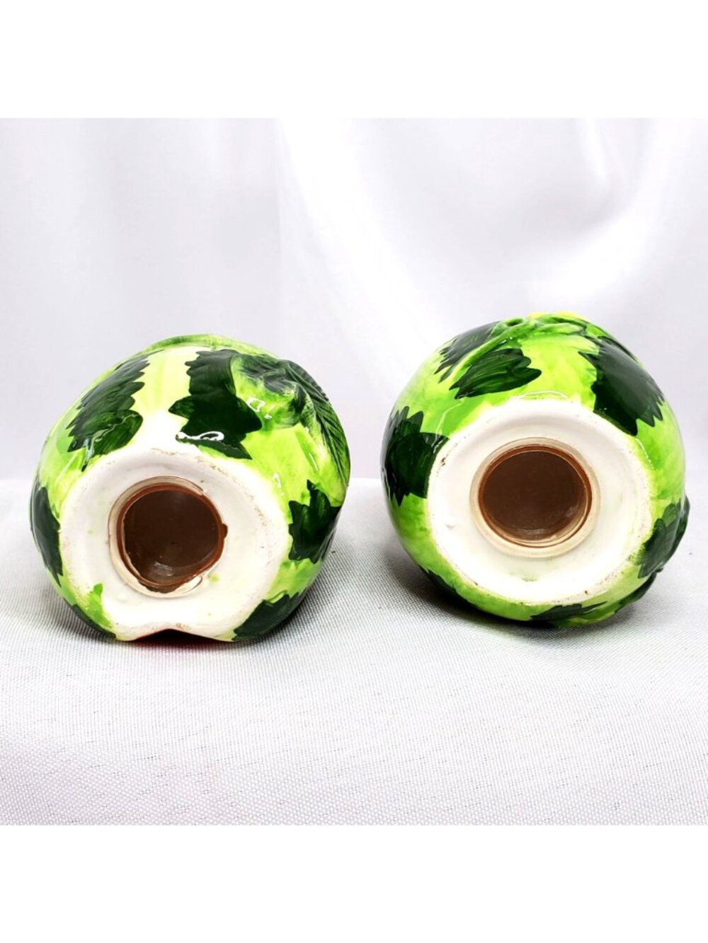VTG Watermelon Ceramic Salt & Pepper Shakers Hand-Painted 2.75" Tall - Picture 6 of 10